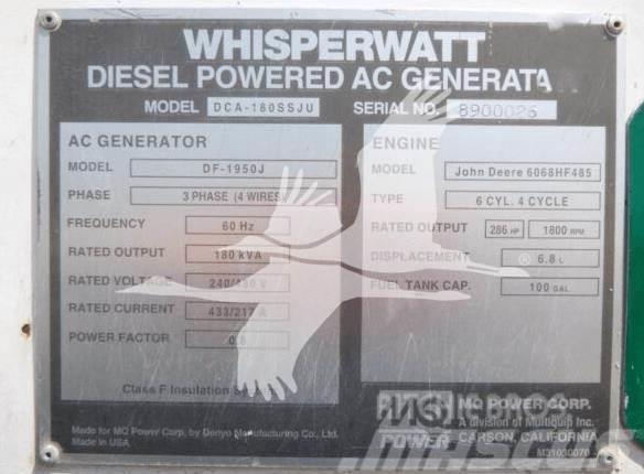 MultiQuip WHISPERWATT DCA180SSJU Gasgeneratorer