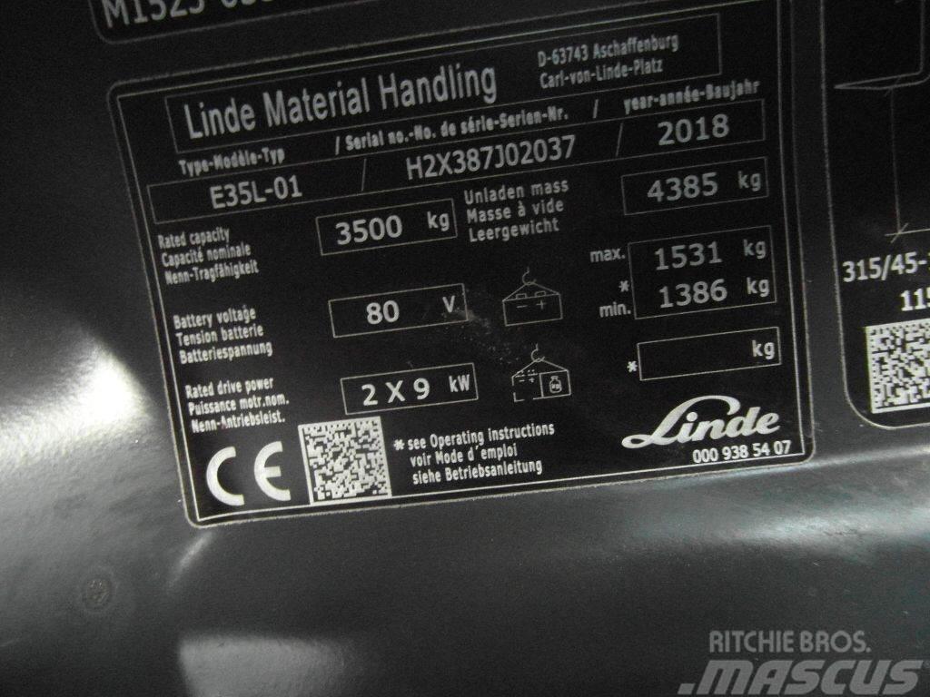 Linde E35L-387-01 El gaffeltrucks
