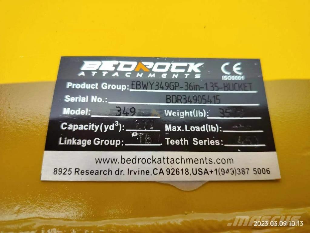 Bedrock 36IN GENERAL PURPOSE BUCKET CAT 349 EXCAVATOR Andet tilbehør