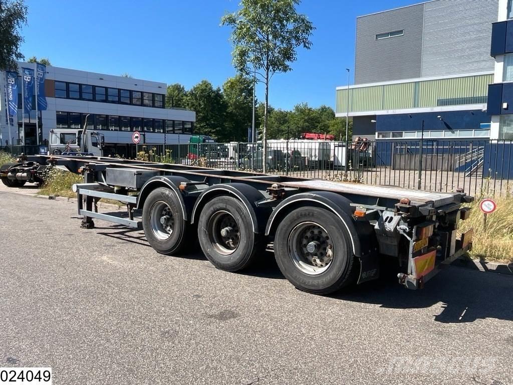 Burg Container 10, 20, 30, FT container transport. Semi-trailer med containerramme