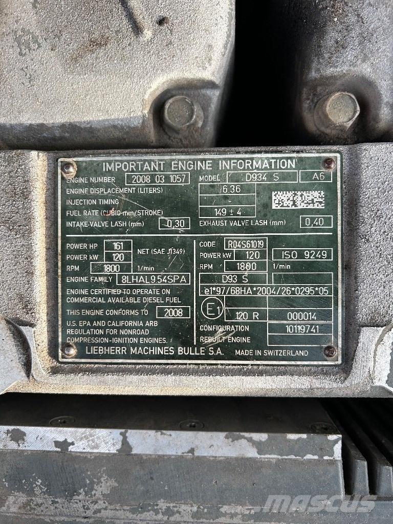 Liebherr D934S A6 SILNIK DO LIEBHERR R914C Motorer