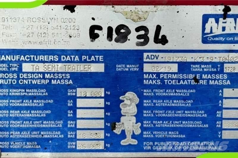 Afrit 2019 Afrit 40m3 Side Tipper Andre anhængere