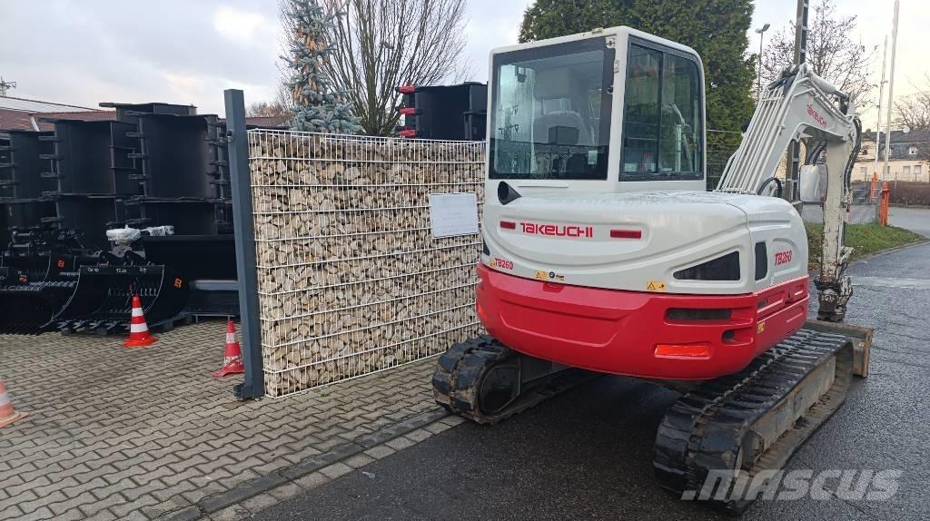 Takeuchi TB 260 Powertilt und Schnellwechsler MS 03, Radio Minigravemaskiner