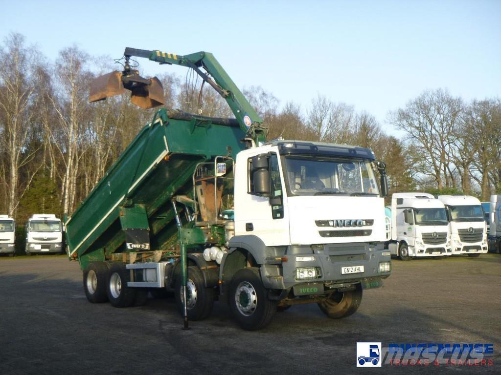 Iveco AD340T36 8x4 RHD tipper + HMF 1244 Z1 Kraner til alt terræn