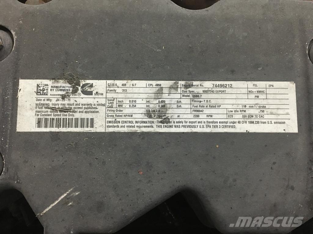 Cummins QSB6.7 CPL4959 USED Motorer