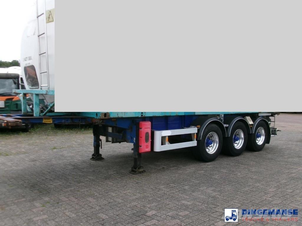 Van Hool 3-axle container trailer + ADR Semi-trailer med containerramme