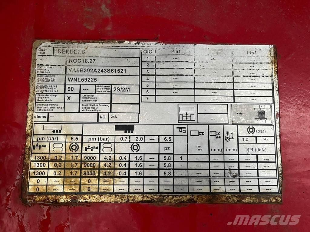 Renders ROC WITHOUT CRANE ! / PLATFORM 12000 mm Semi-trailer med lad/flatbed