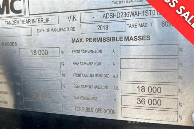 CIMC 2018 CIMC 40M3 SIDE TIPPER Andre anhængere