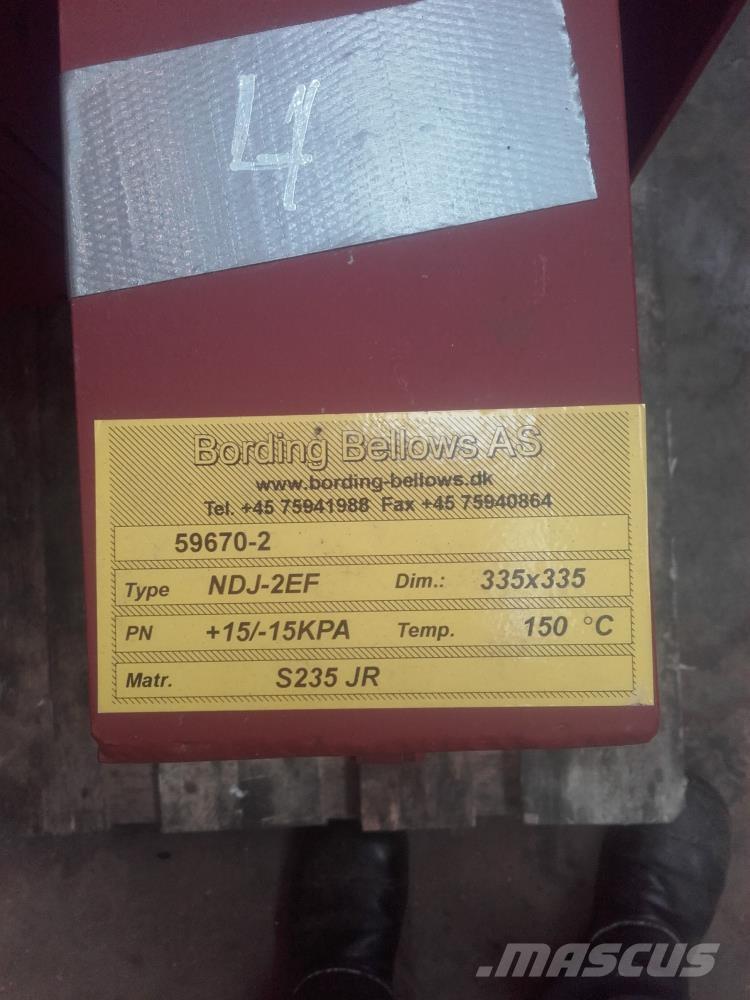 Bording Luftspjæld Type NDJ-2EF - 2 stk. Andet tilbehør