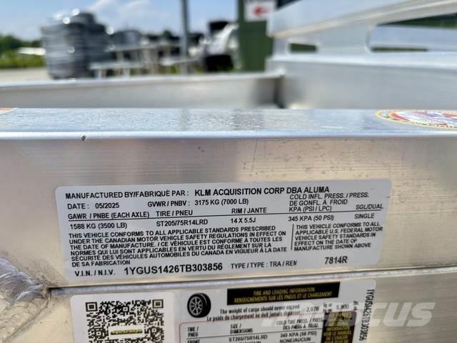 Aluma 7814TA-EL-R-RTD 78 X 14' Tandem Axle W/ Brakes A Andre anhængere