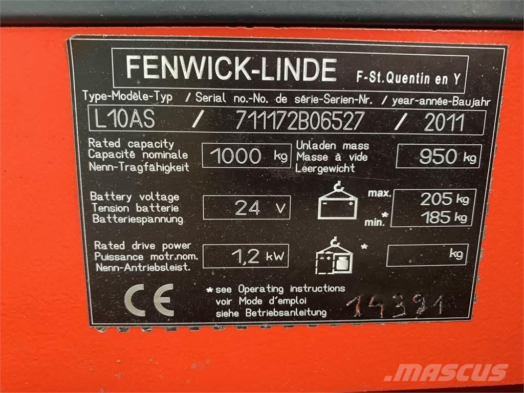 Linde L10AS /WIDE/ /172/ V-3814 OB Manuelle stablere