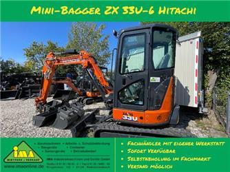 Hitachi Minibagger ZX 33U-6 inkl. Löffelpaket + Powertilt