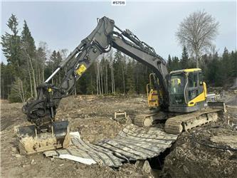 Volvo ECR145DL Crawler excavator with rotor and buckets