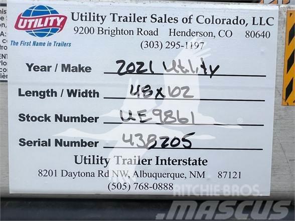 Utility 48' 4000AE COMBO FLATBED, CLOSED TANDEM, AIR RIDE, Semi-trailer med lad/flatbed