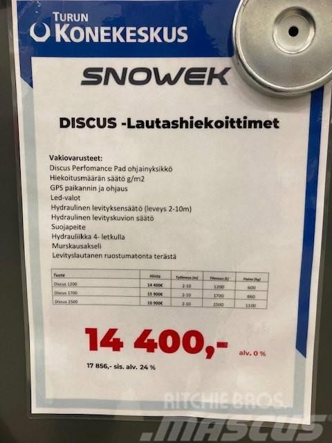 Snowek Discus 1200 Lautashiekoitin 2-10m Sand- og saltspredere