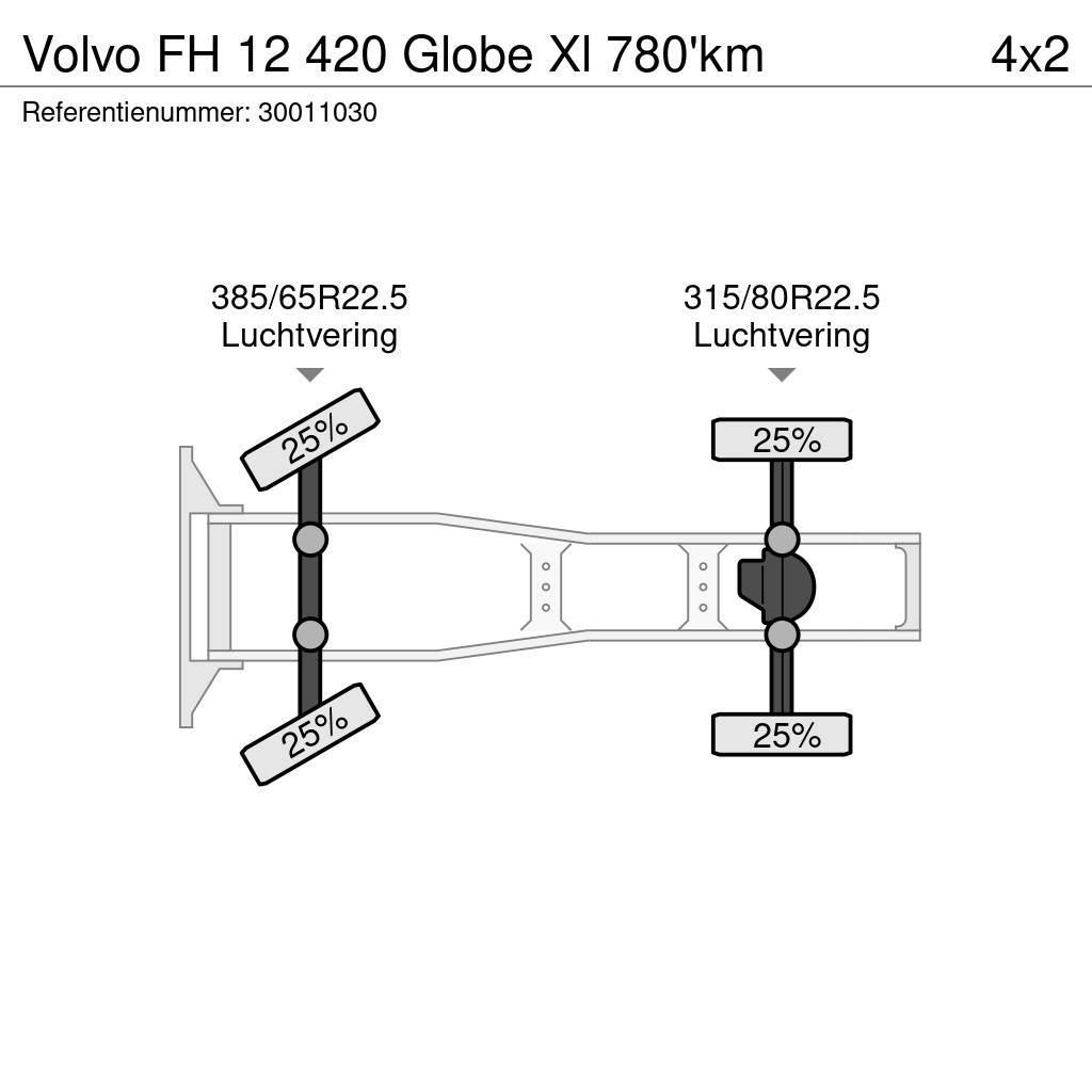Volvo FH 12 420 Globe Xl 780'km Trækkere
