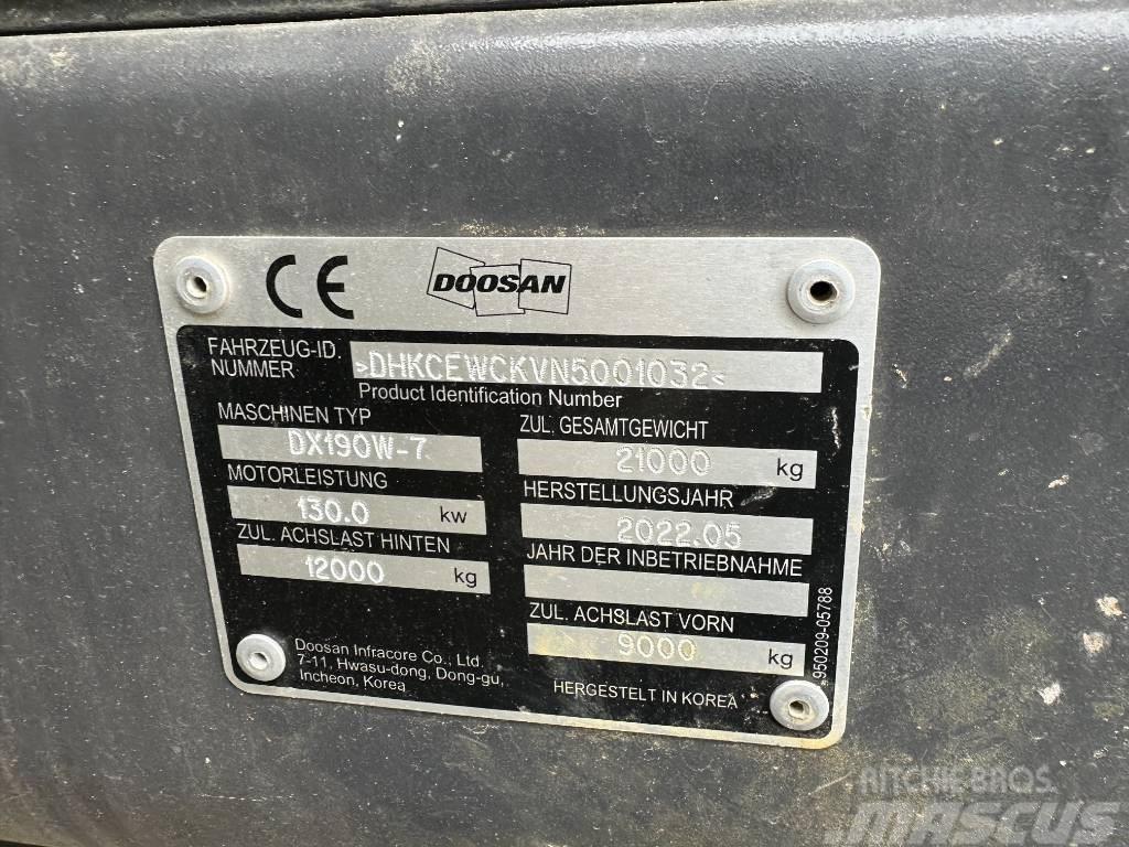Doosan DX 190 W-7 Gravemaskiner på hjul