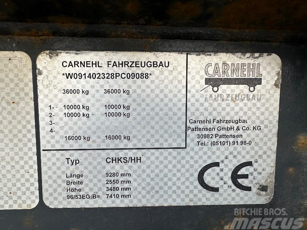 Carnehl 2 akselinen paripyörillä / hydrauliperälaudalla Semi-trailer med tip