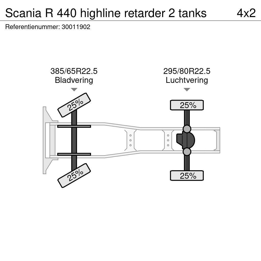 Scania R 440 highline retarder 2 tanks Trækkere