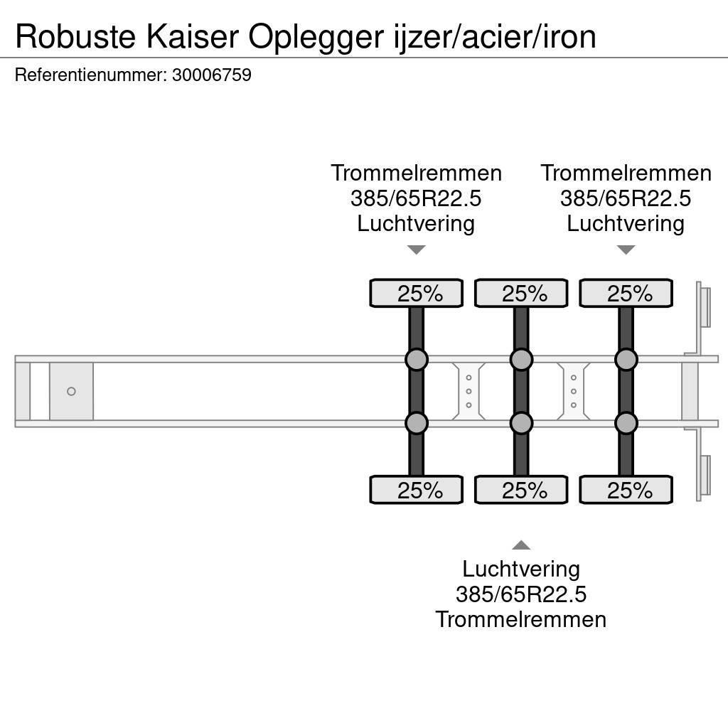 Robuste Kaiser Oplegger ijzer/acier/iron Semi-trailer med tip