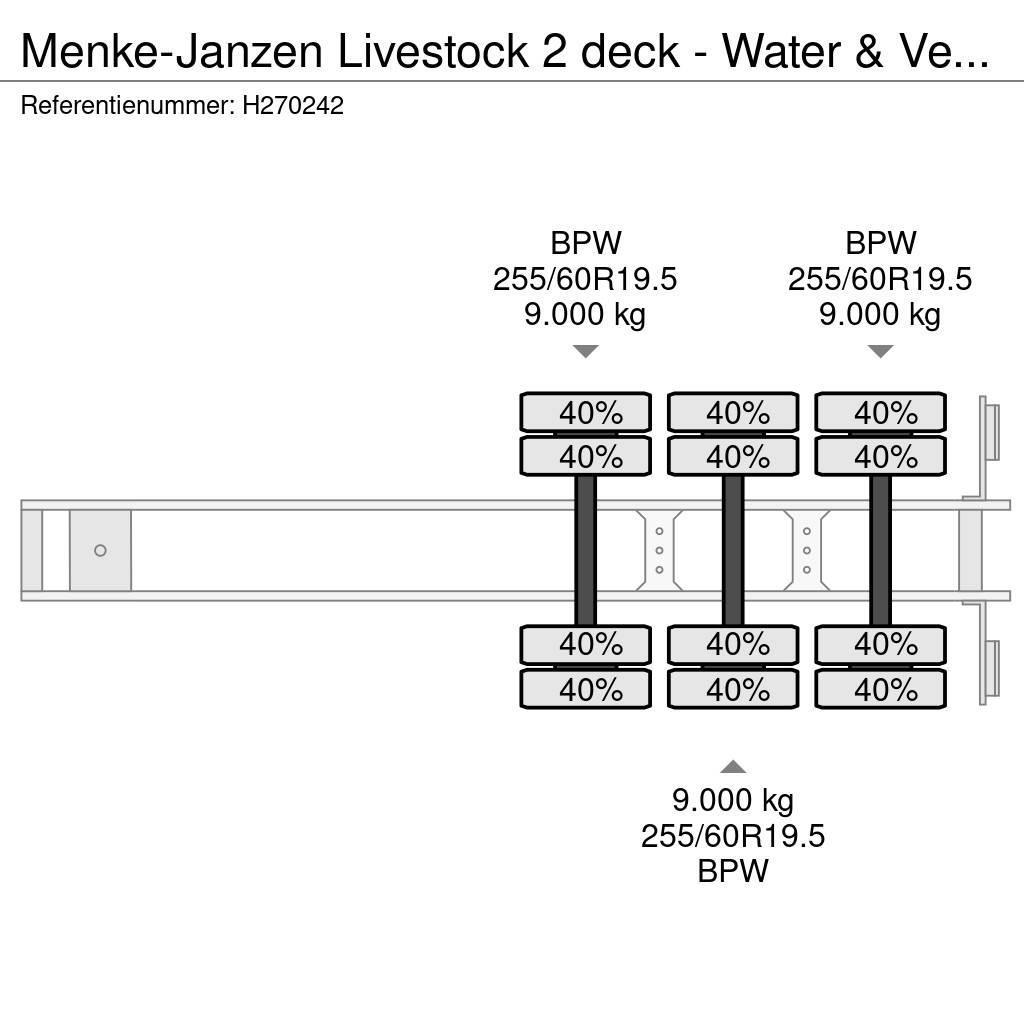  Menke-Janzen Livestock 2 deck - Water & Ventilatio Semi-trailer til Dyretransport