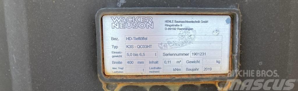 Wacker Neuson Tieflöffel 400mm QC03HT Heavy Duty Skærveknusere