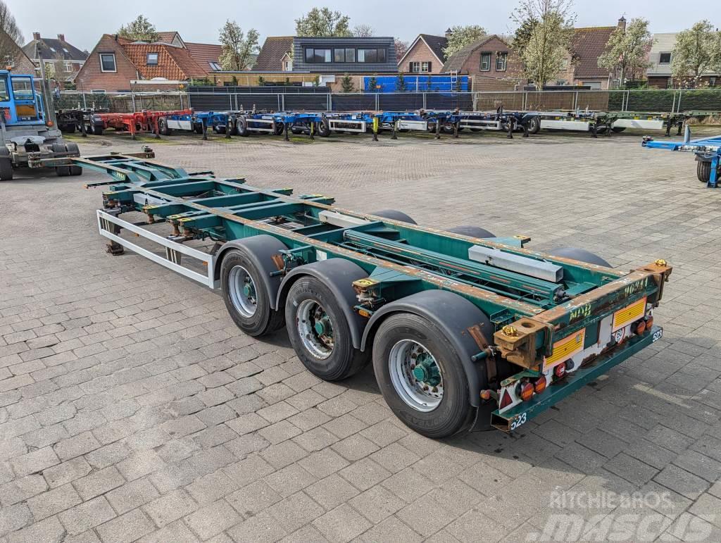 Renders ROC 12.27 CC 3-Assen BPW - Lift-as - Discbrakes - Semi-trailer med containerramme