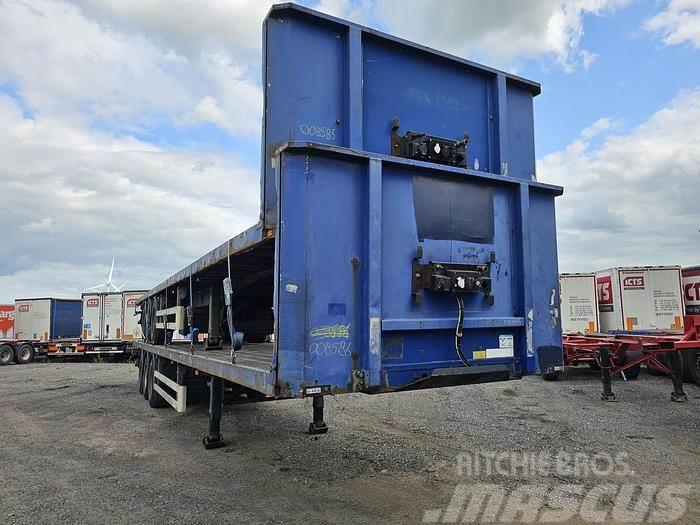 Pacton 3 AXLE FLATBED TRAILER BPW DRUM Semi-trailer med lad/flatbed