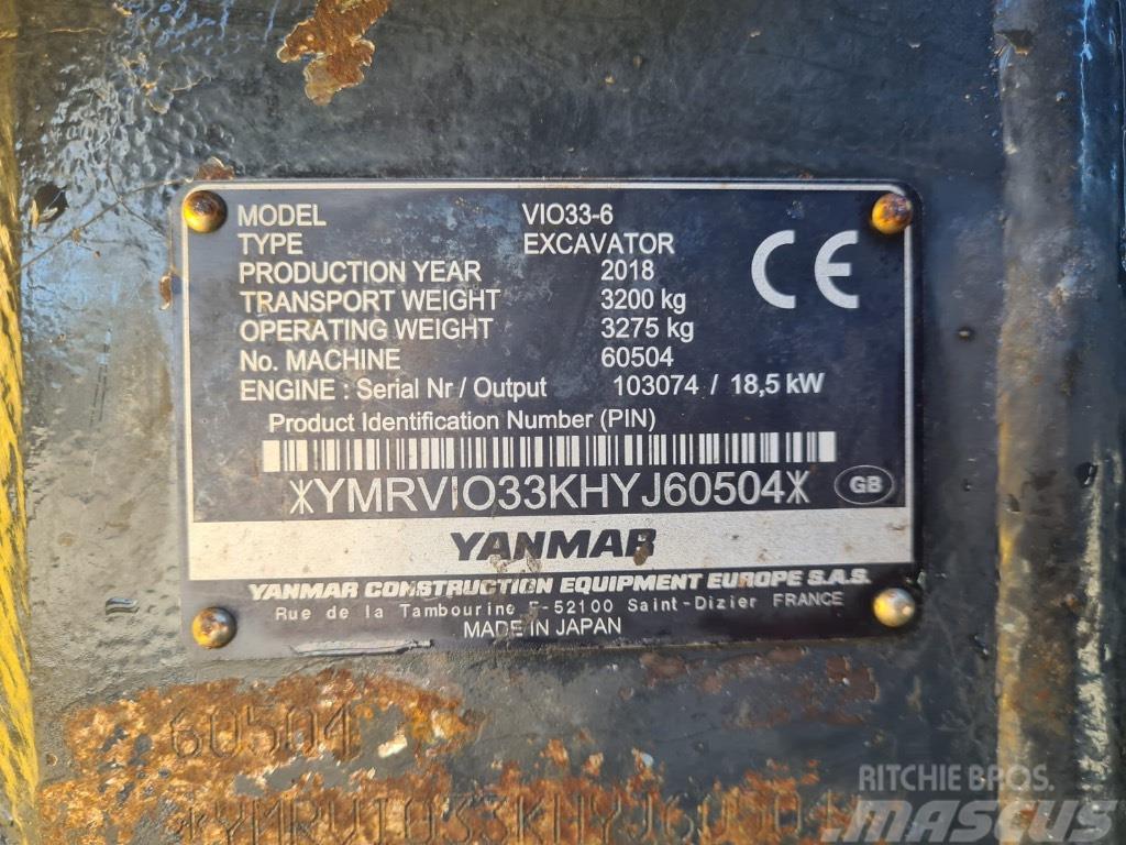 Yanmar VIO33-6 Minigravemaskiner