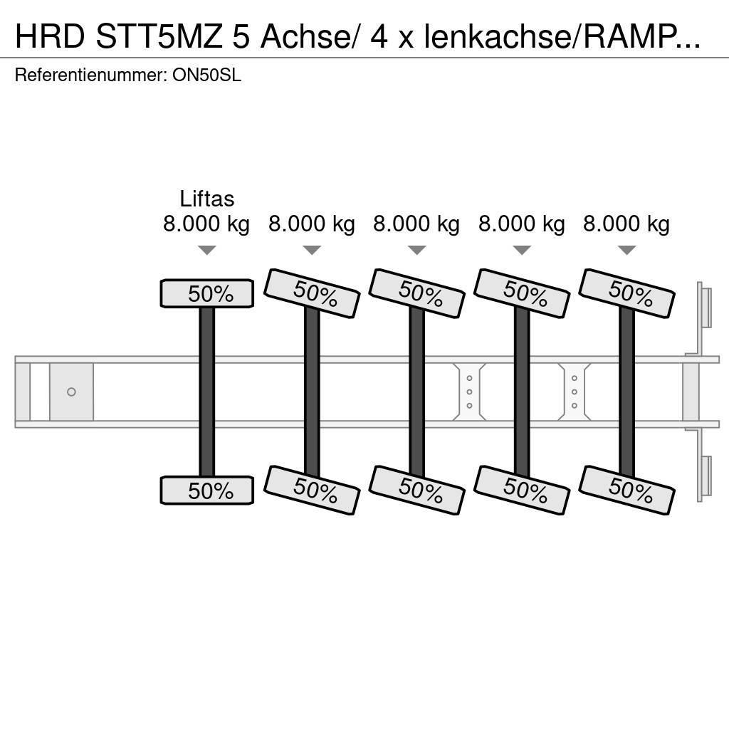 HRD STT5MZ 5 Achse/ 4 x lenkachse/RAMPEN/EXTENDABLE!! Semi-trailer blokvogn