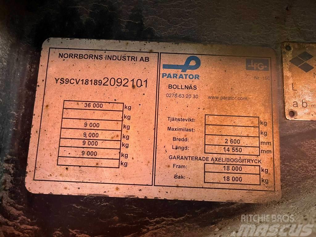 Parator CV 18-18 VECTOR 1850 / BOX L=12332 mm Køleanhænger