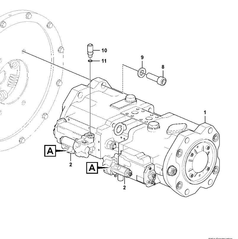 Volvo EC300D EC350D Main Pump 14632316 K5V160DT Gear