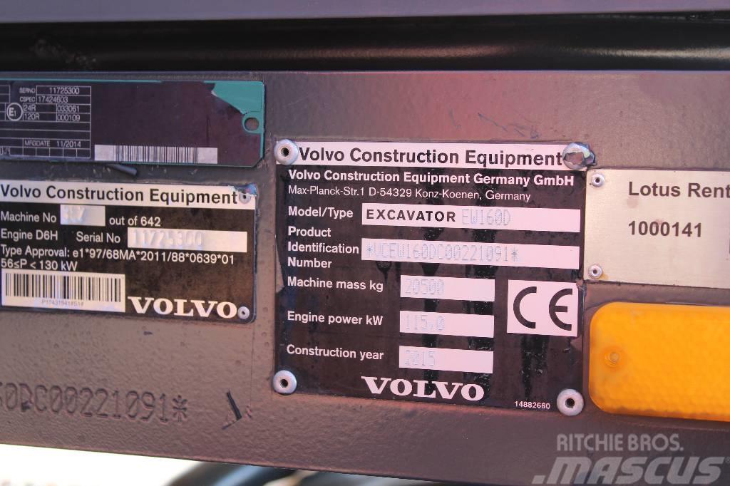 Volvo EW 160 D / Novatron 3D, Kärry, Uudet renkaat, YM! Gravemaskiner på hjul