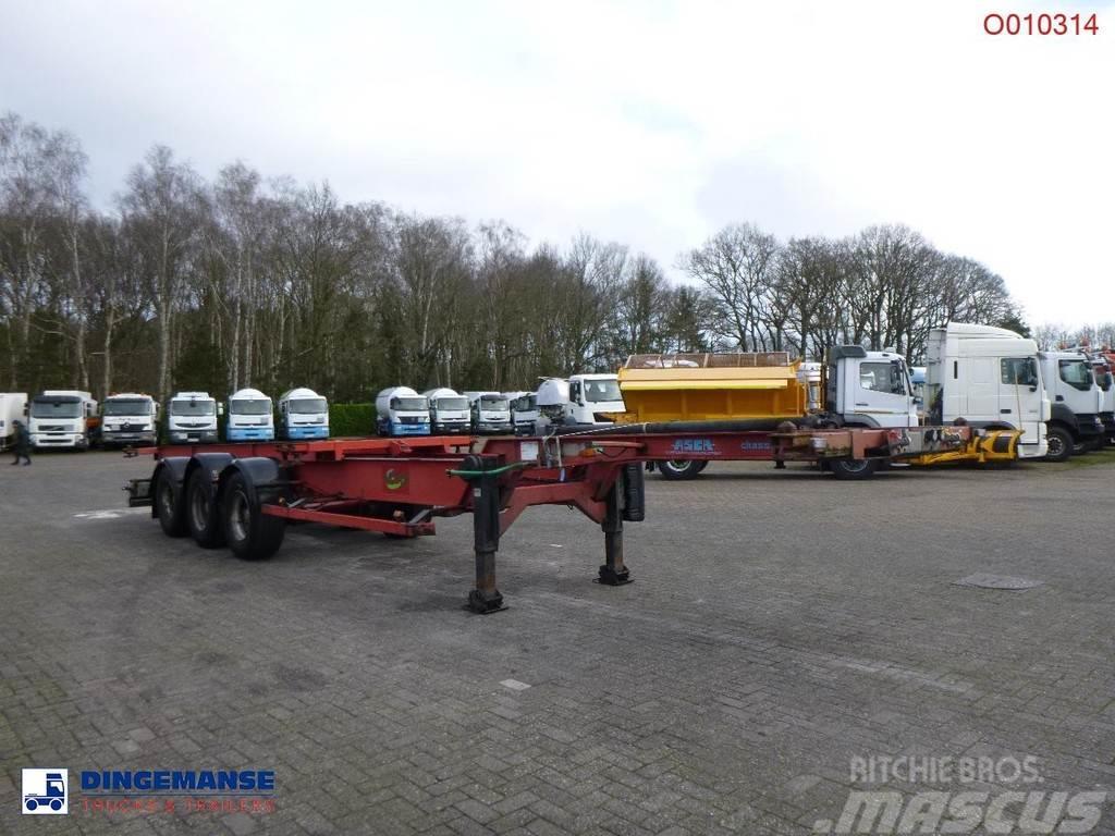 Asca 3-axle container trailer Semi-trailer med containerramme