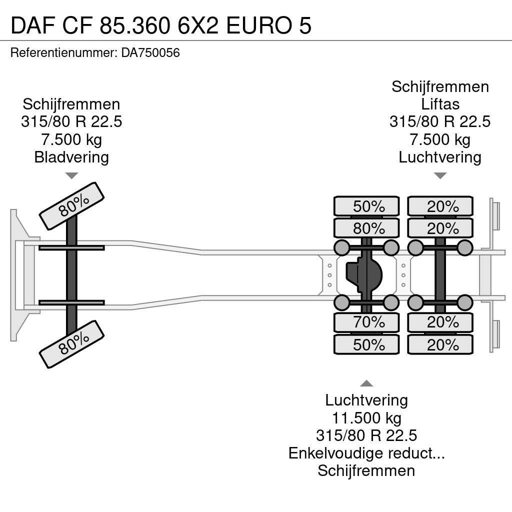 DAF CF 85.360 6X2 EURO 5 Skip loader