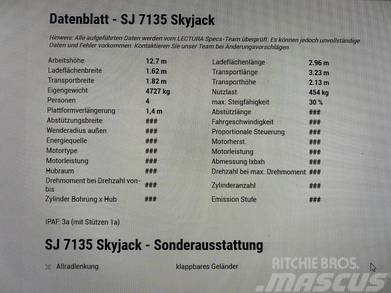 SkyJack SJ 7135 *12,7 Meter*Diesel*4x4* Saxlifte