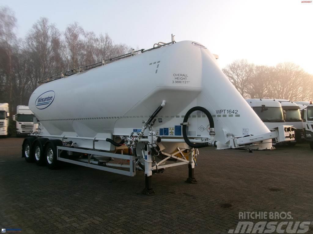 Feldbinder Powder tank alu alu 49 m3 / 1 comp Semi-trailer med Tank