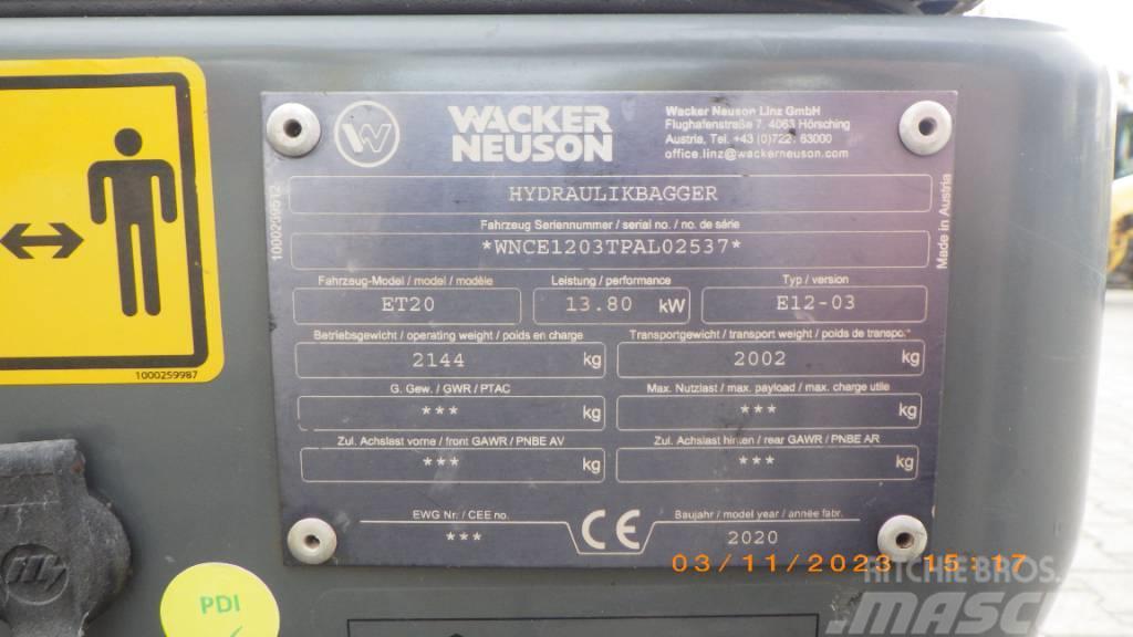 Wacker Neuson ET 20 Gravemaskiner på larvebånd