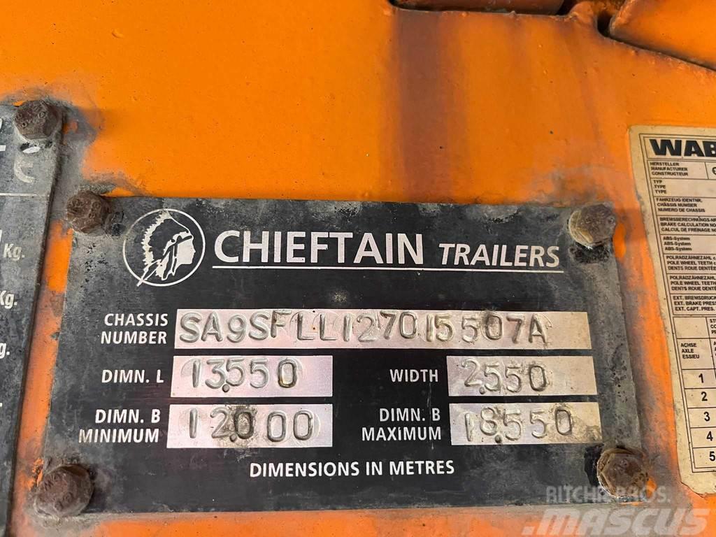 Chieftain SFLL 1270 PLATFORM L=9315 mm Semi-trailer blokvogn