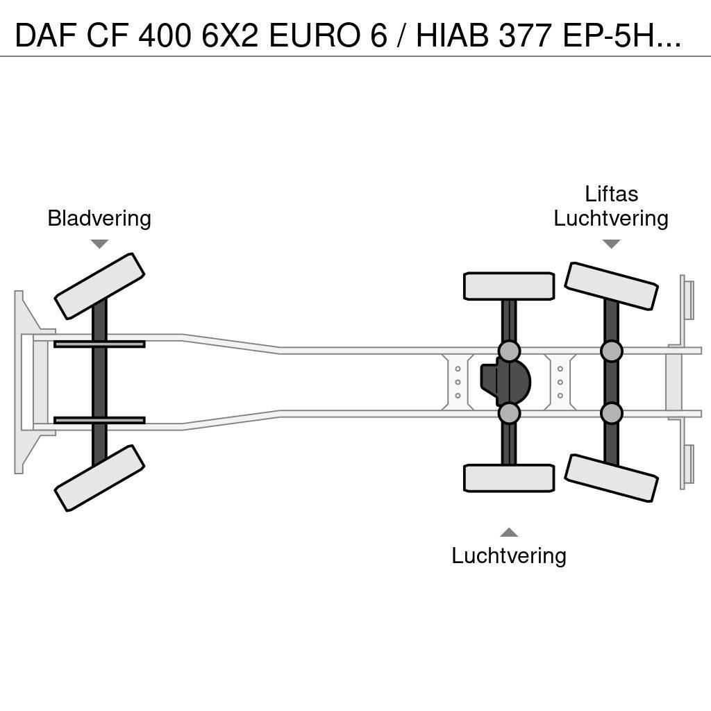 DAF CF 400 6X2 EURO 6 / HIAB 377 EP-5HIPRO / 37 T/M KR Kraner til alt terræn