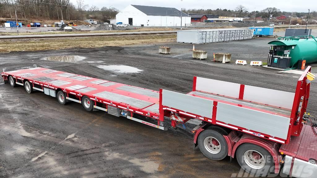 HRD 4-axlad Långjumbo 18,5m styr via vändskiva Semi-trailer blokvogn
