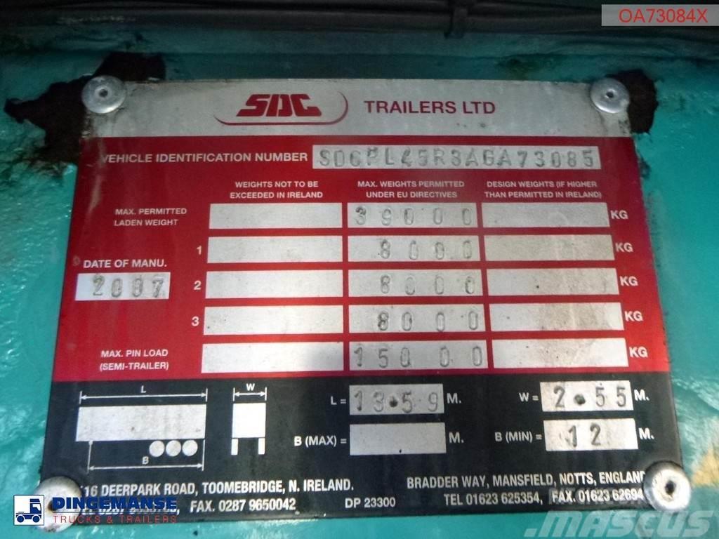 SDC Stack - 3 x platform trailer 13.6 m / 39 t Semi-trailer med lad/flatbed
