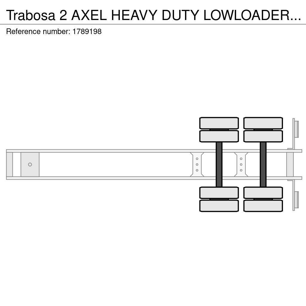 Trabosa 2 AXEL HEAVY DUTY LOWLOADER TANK TRANSPORT Semi-trailer blokvogn