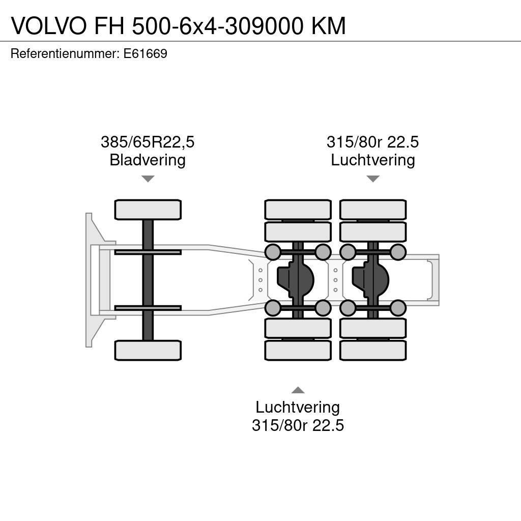 Volvo FH 500-6x4-309000 KM Trækkere