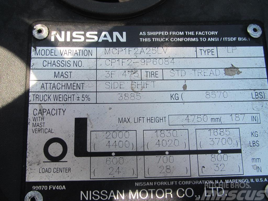 Nissan MCP1F2A25LV Terrængående gaffeltruck