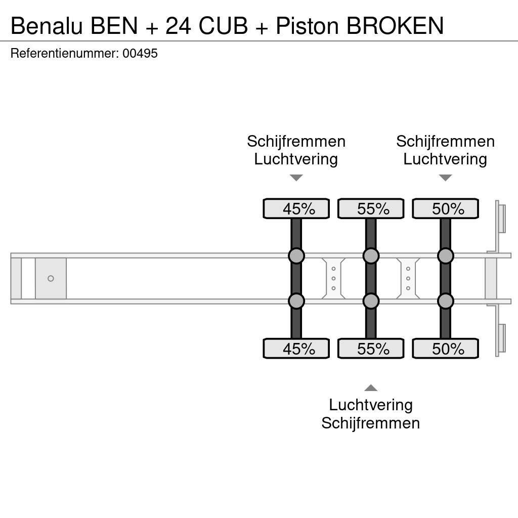 Benalu BEN + 24 CUB + Piston BROKEN Semi-trailer med tip