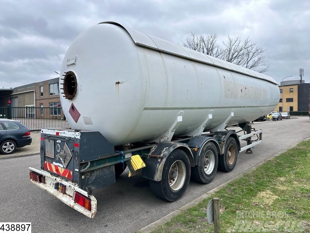 Guhur Gas 48500 Liter, LPG GPL Butane gas, Steel suspens Semi-trailer med Tank