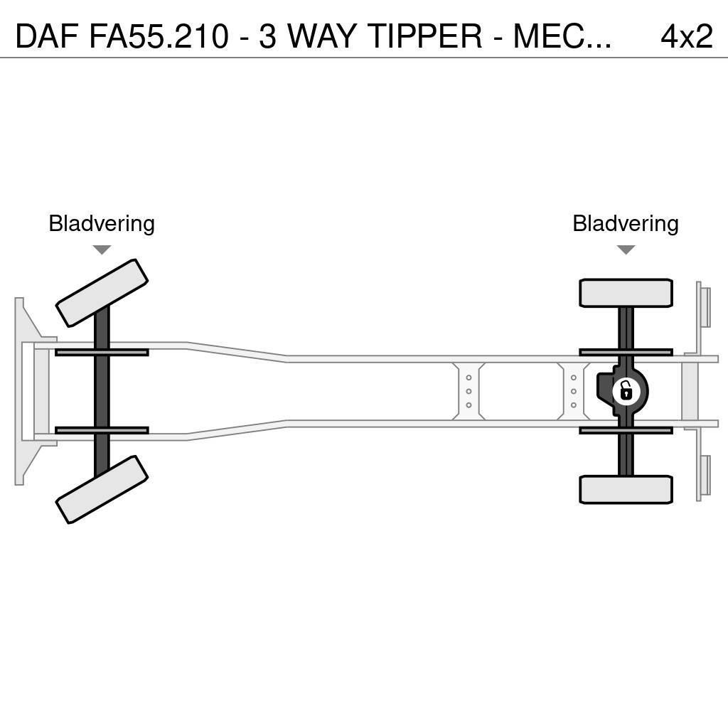 DAF FA55.210 - 3 WAY TIPPER - MECHANICAL INJECTION Lastbiler med tip