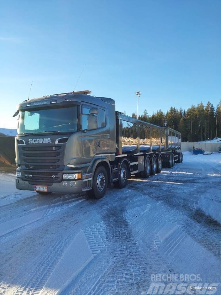 Scania R730 - 58 m3 yhdistelmä LB10x4*6HNB Lastbiler med tip
