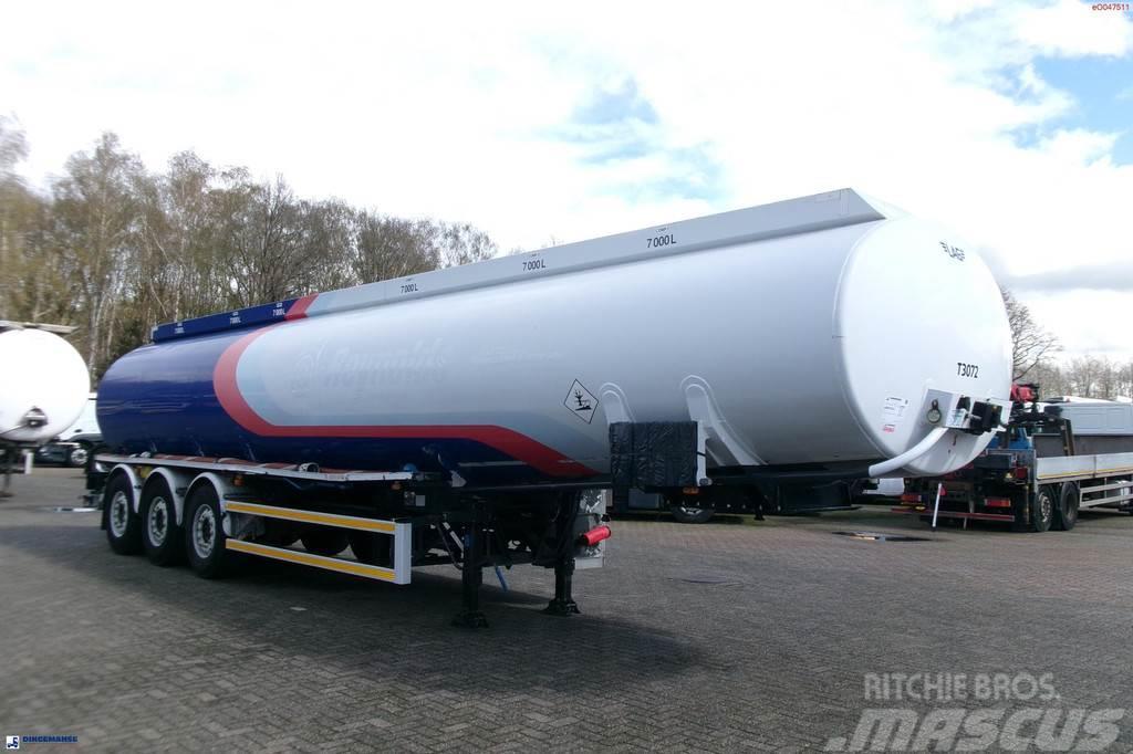 LAG Fuel tank alu 44.5 m3 / 6 comp + pump Semi-trailer med Tank